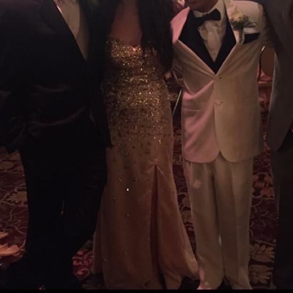 Champagne prom dress